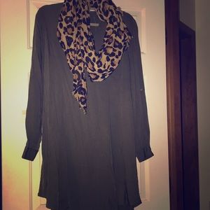 Just Fab Tunic/Dress Army Green NWT